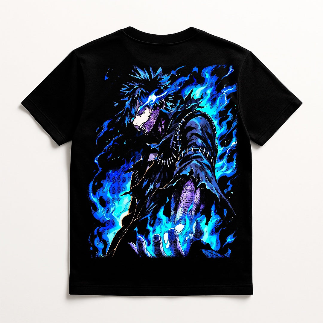 Dabi graphic tee, modern streetwear design featuring Dabi from My Hero Academia on premium cotton