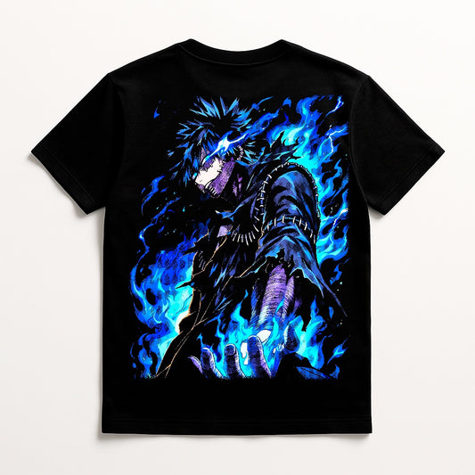 Dabi graphic tee, modern streetwear design featuring Dabi from My Hero Academia on premium cotton