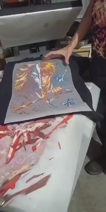 Ichigo Kurosaki Split Mask Graphic Tee – Premium Bleach Anime Streetwear