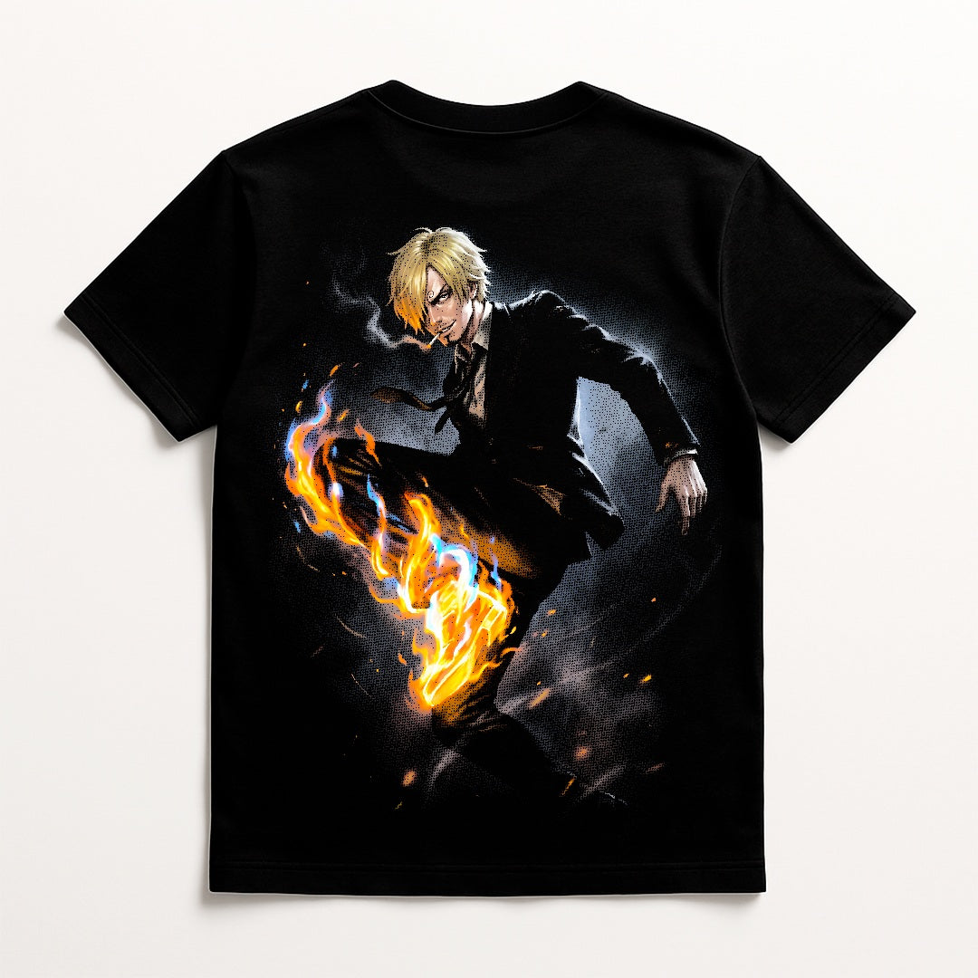 Sanji graphic shirt, modern streetwear design featuring Sanji from One Piece on premium cotton.