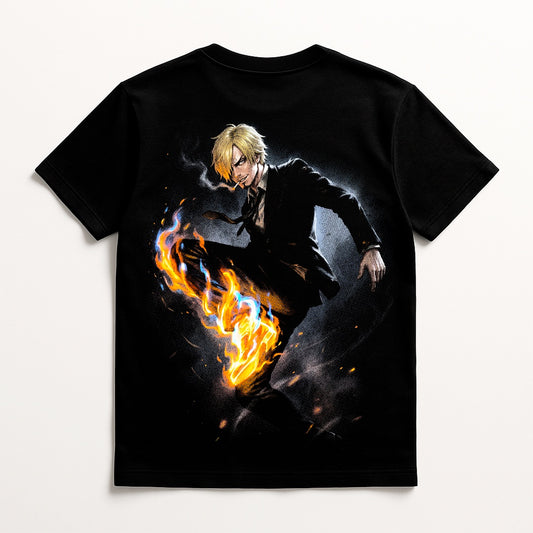 Sanji graphic shirt, modern streetwear design featuring Sanji from One Piece on premium cotton.