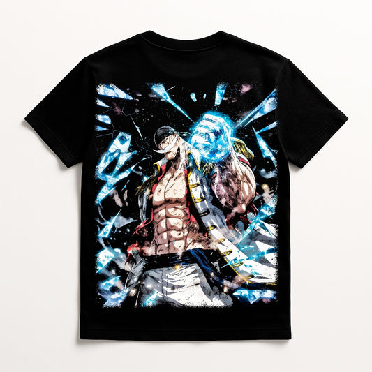 Whitebeard graphic tee, modern streetwear design featuring iconic anime character on premium cotton.